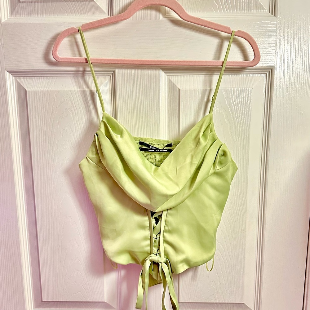 Silence + Noise Mimi Cowl Neck Halter Top, size XL